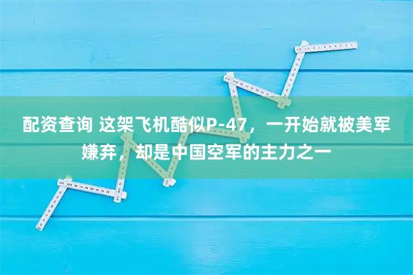 配资查询 这架飞机酷似P-47，一开始就被美军嫌弃，却是中国空军的主力之一