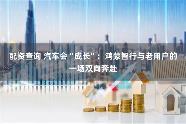 配资查询 汽车会“成长”：鸿蒙智行与老用户的一场双向奔赴